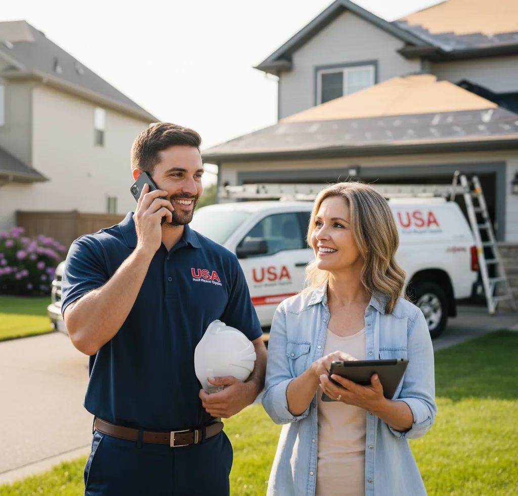 USA Roof Repair Experts customer support in Outlook